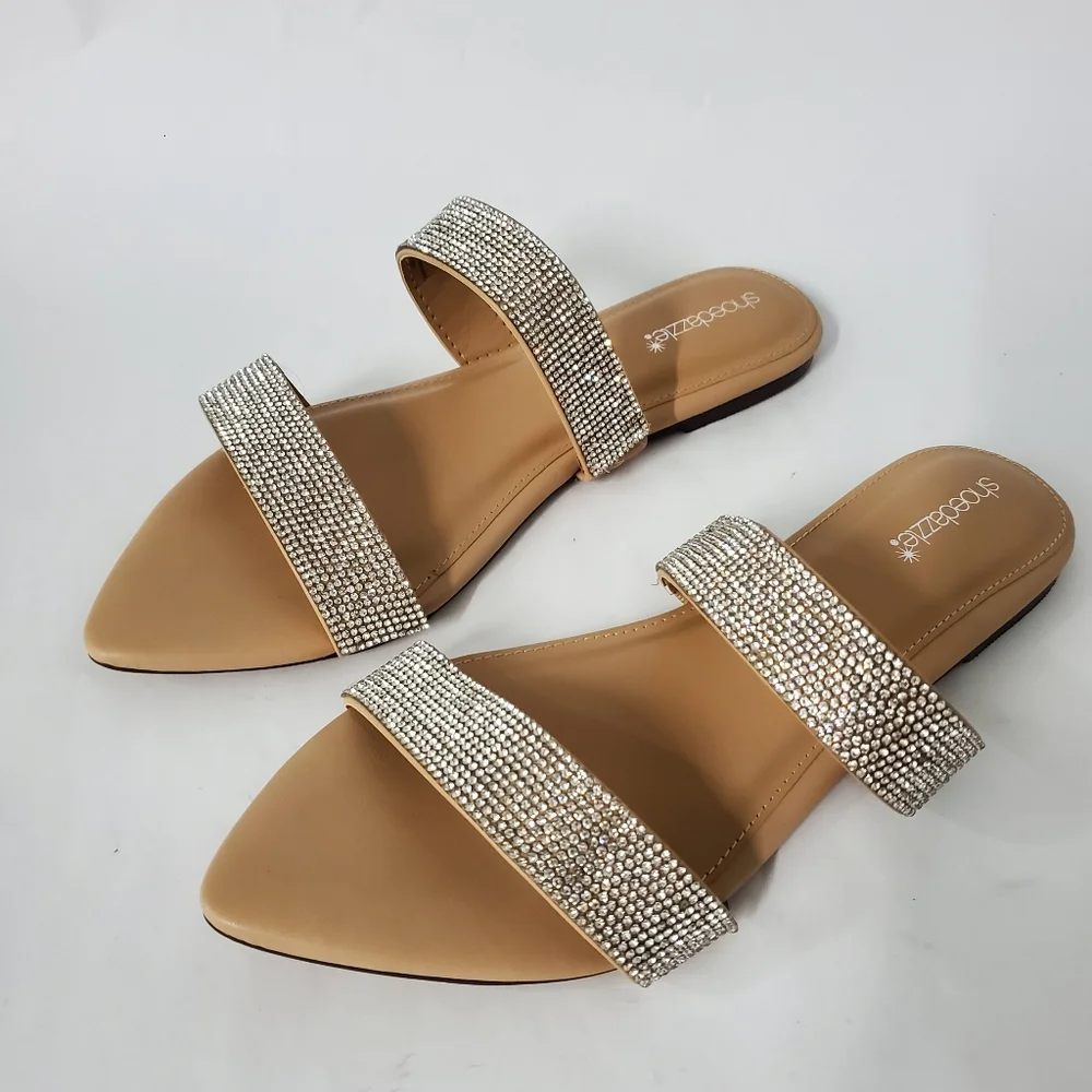 NEW Rhinestone Sandals Size 10